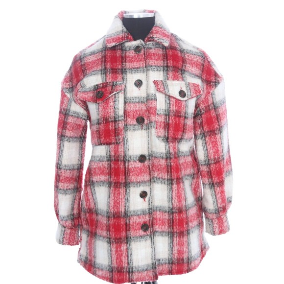 Shajacket bagatelle | Tops | Bagatelle Shajacket Womens Redcream Shaggy Tweed ...